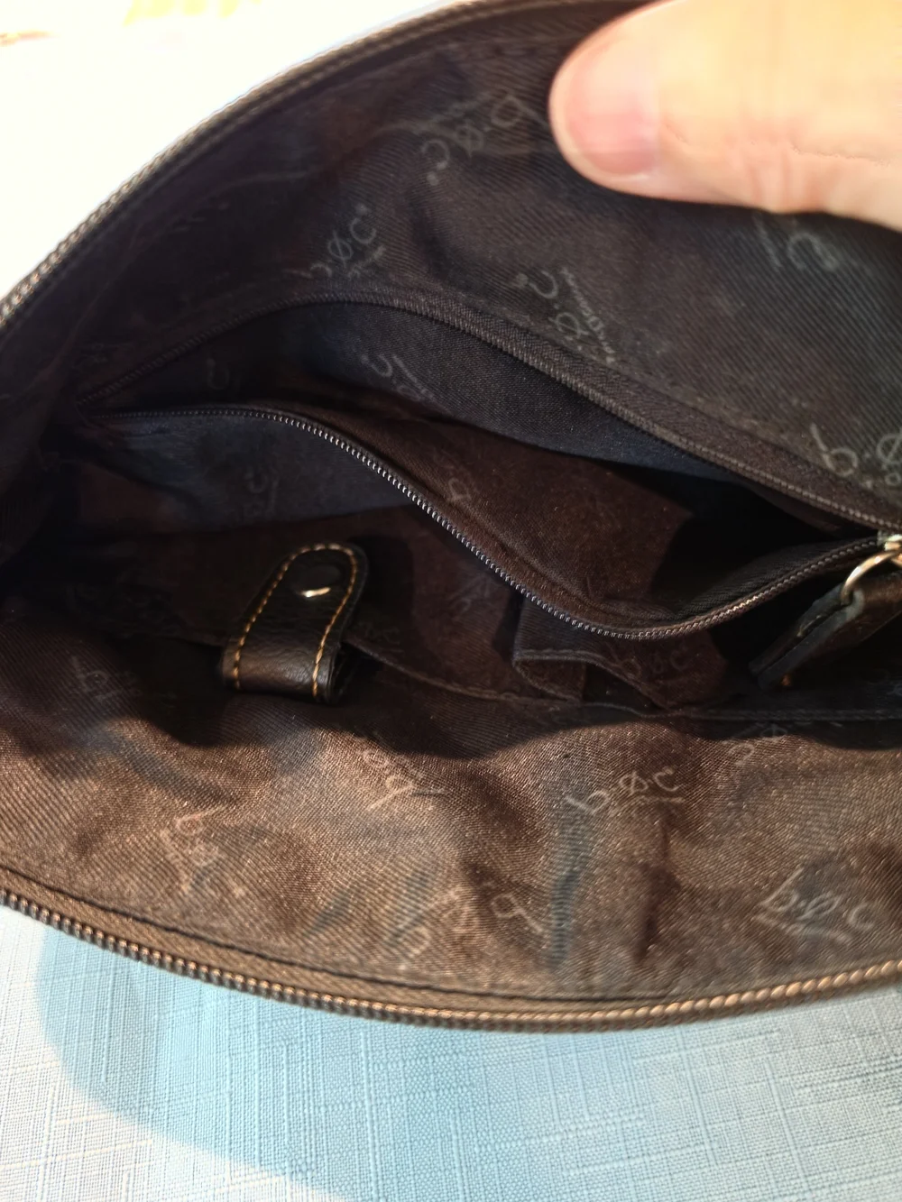 Black Crossbody Bag with Contrast Stitching
